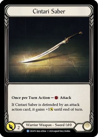 Cintari Saber (CRU079) (1st Edition) - Crucible of War
