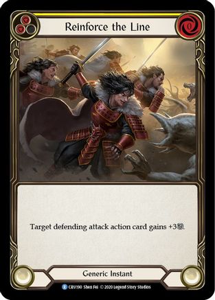 Reinforce the Line (Yellow) (CRU190) (1st Edition) Rainbow Foil - Crucible of War