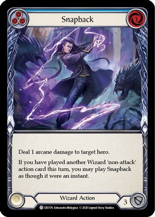 Snapback (Blue) (CRU176) 1st Edition Rainbow Foil - Crucible of War