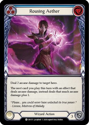 Rousing Aether (Blue) (CRU173) (Unlimited Edition) Rainbow Foil - Crucible of War