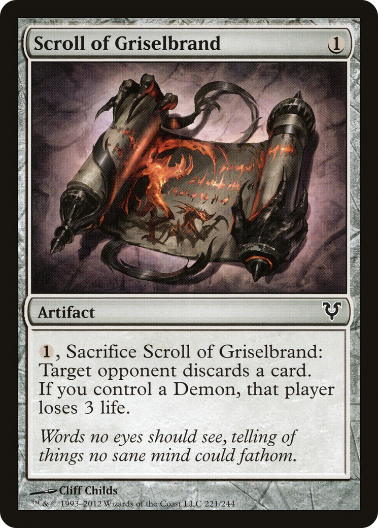 Scroll of Griselbrand (221) Foil - Avacyn Restored