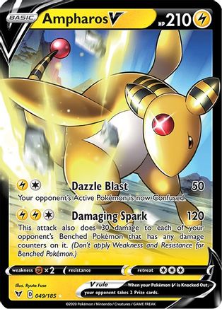 Ampharos V (49) Holofoil - Vivid Voltage