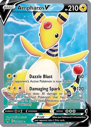 Ampharos V (Full Art) (171) Holofoil - SWSH04 Vivid Voltage