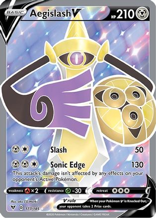Aegislash V (Full Art) (177) Holofoil - SWSH04 Vivid Voltage