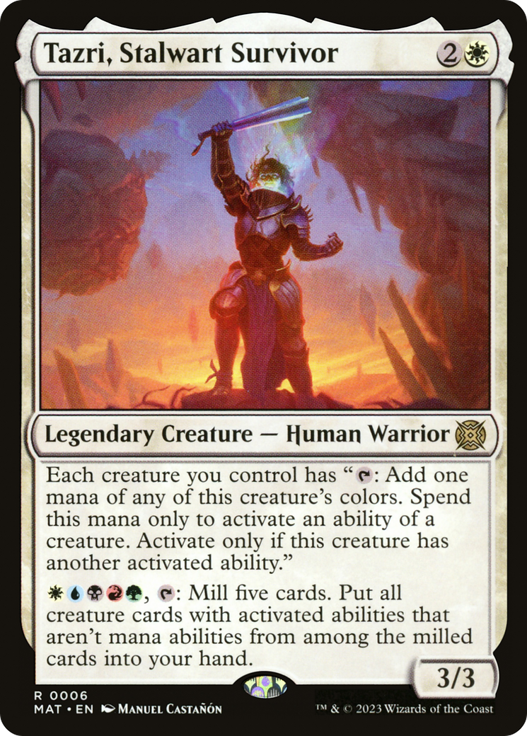 Tazri, Stalwart Survivor (006) Foil - March of the Machine: The Aftermath