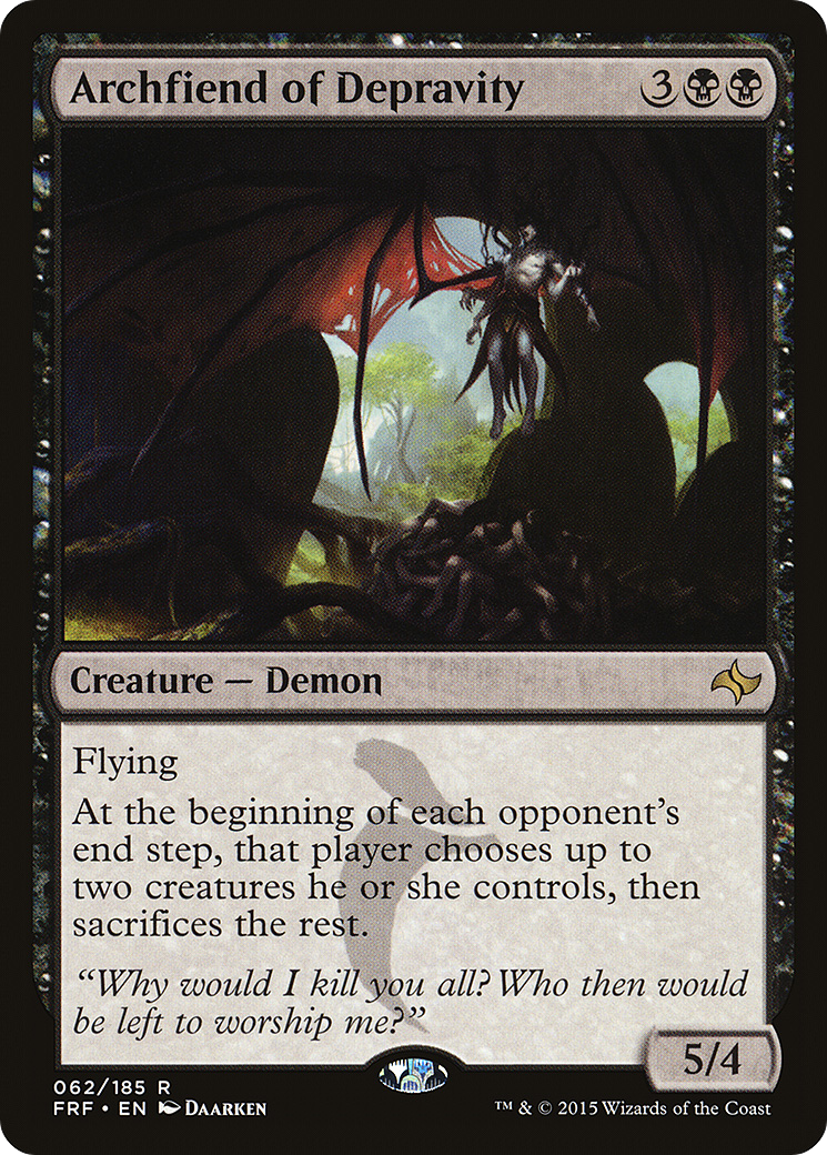 Archfiend of Depravity (062) Foil - Fate Reforged