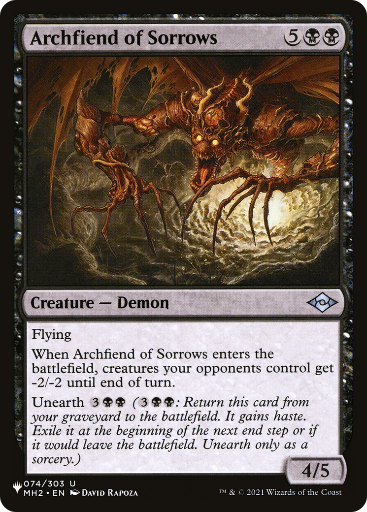 Archfiend of Sorrows (074/303) - The List