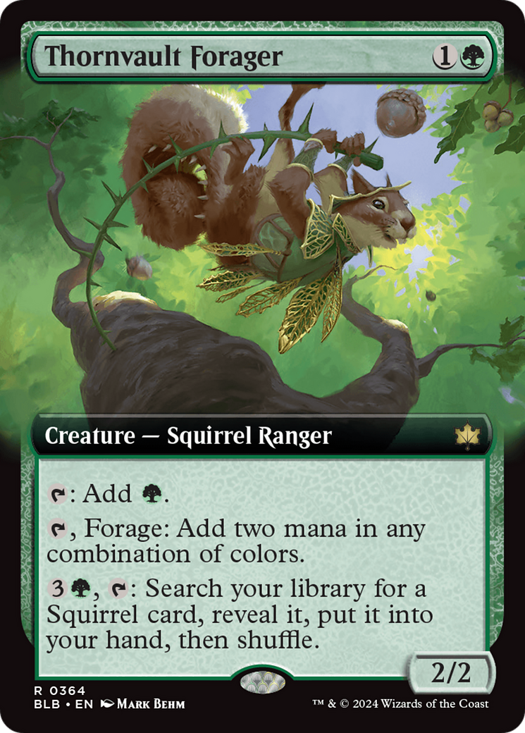 Thornvault Forager (Extended Art) (364) - Bloomburrow