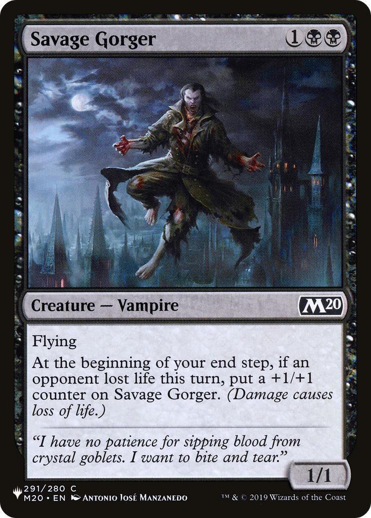 Savage Gorger (M20-291) - The List
