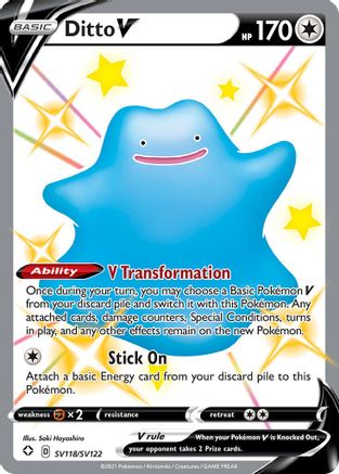 Ditto V (SV118) Holofoil - Shining Fates Shiny Vault