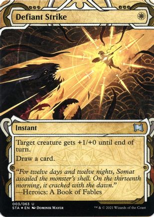 Defiant Strike (003) Etched Foil - Strixhaven Mystical Archive