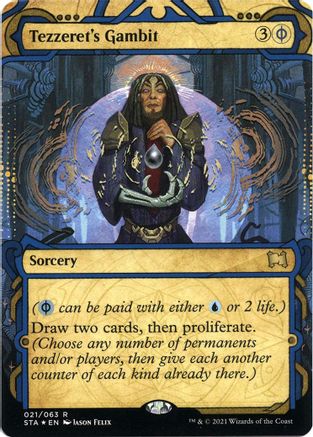 Tezzeret's Gambit (021) Etched Foil - Strixhaven Mystical Archive