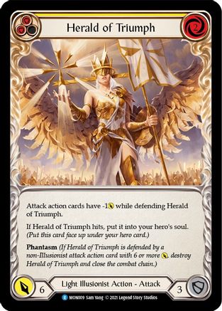 Herald of Triumph (Yellow) (MON009) (1st Edition) Rainbow Foil - Monarch