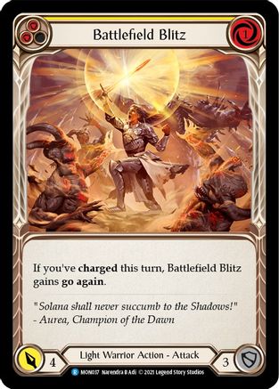 Battlefield Blitz (Yellow) 1st Edition (MON037) - Monarch
