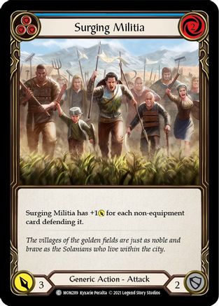 Surging Militia (Blue) (MON289) (Unlimited Edition) - Monarch