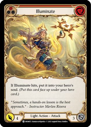 Illuminate (Red) (MON072) (1st Edition) Rainbow Foil - Monarch