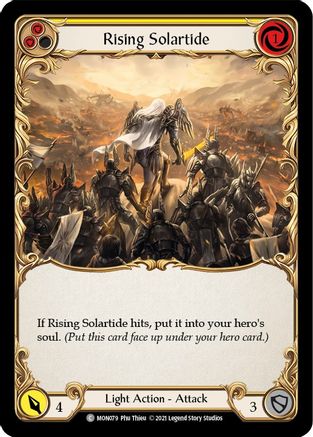Rising Solartide (Yellow) (MON079) (1st Edition) Rainbow Foil - Monarch