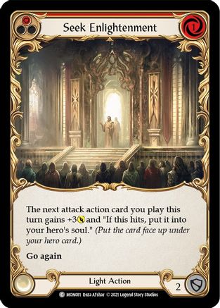 Seek Enlightenment (Red) (MON081) (Unlimited Edition) Rainbow Foil - Monarch