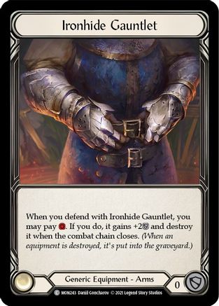 Ironhide Gauntlet (MON243) (1st Edition) Cold Foil - Monarch