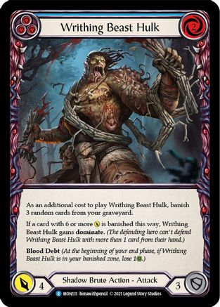 Writhing Beast Hulk (Blue) (MON131) (Unlimited Edition) Rainbow Foil - Monarch
