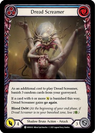 Dread Screamer (Blue) (MON143) (1st Edition) Rainbow Foil - Monarch