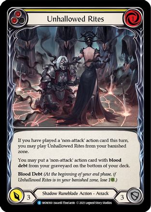 Unhallowed Rites (Yellow) (MON160) (Unlimited Edition) - Monarch
