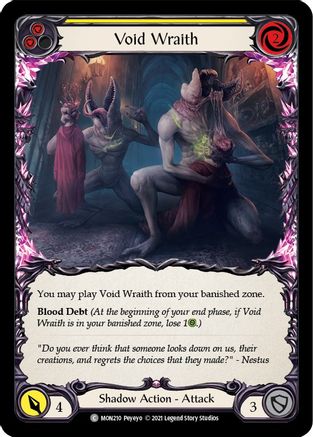 Void Wraith (Yellow) (MON210) (1st Edition) Rainbow Foil - Monarch