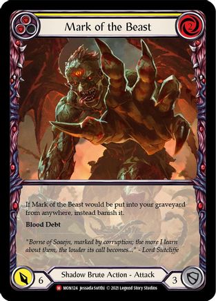 Mark of the Beast (Extended Art) (MON124) (1st Edition) Rainbow Foil - Monarch