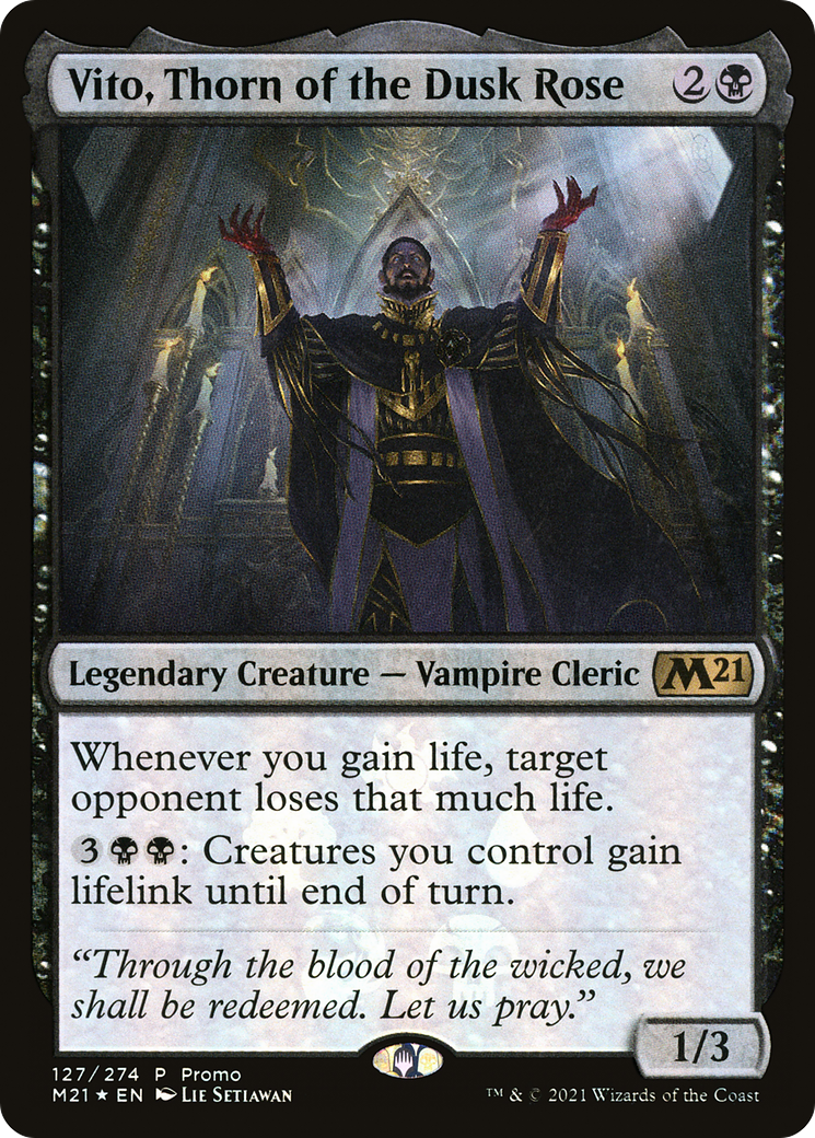 Vito, Thorn of the Dusk Rose (127) Foil - Core Set 2021 Promos