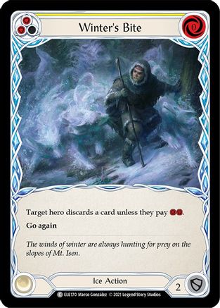 Winter's Bite (Yellow) (ELE170) (Unlimited Edition) Rainbow Foil - Tales of Aria