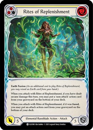 Rites of Replenishment (Yellow) (ELE080) (Unlimited Edition) Rainbow Foil - Tales of Aria