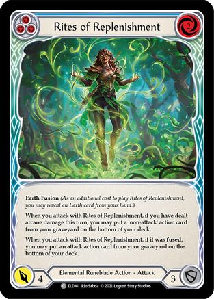 Rites of Replenishment (Blue) (ELE081) (1st Edition) - Tales of Aria