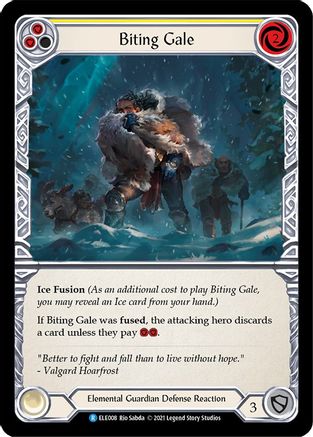 Biting Gale (Yellow) (ELE008) (1st Edition) Rainbow Foil - Tales of Aria