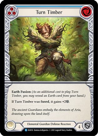 Turn Timber (Blue) (ELE012) (Unlimited Edition) Rainbow Foil - Tales of Aria