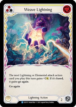 Weave Lightning (Yellow) (ELE181) (1st Edition) Rainbow Foil - Tales of Aria