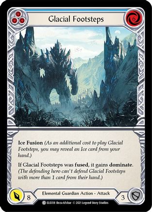 Glacial Footsteps (Blue) (ELE018) (1st Edition) Rainbow Foil - Tales of Aria