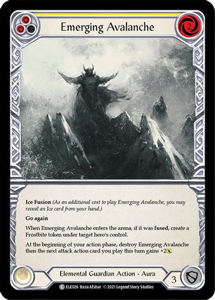 Emerging Avalanche (Yellow) (ELE026) (Unlimited Edition) - Tales of Aria