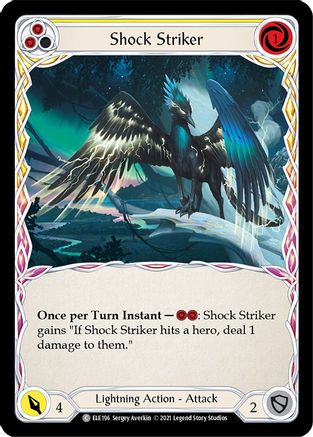Shock Striker (Yellow) (ELE196) (1st Edition) Rainbow Foil - Tales of Aria