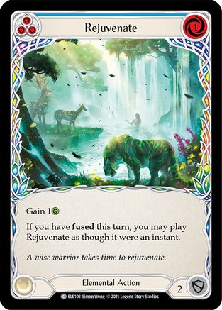 Rejuvenate (Blue) (ELE108) (1st Edition) Rainbow Foil - Tales of Aria