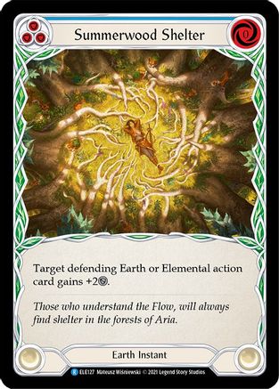 Summerwood Shelter (Blue) (ELE127) (Unlimited Edition) Rainbow Foil - Tales of Aria