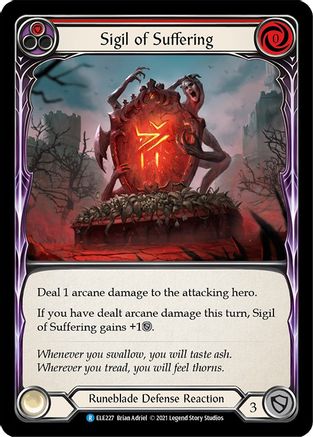 Sigil of Suffering (Red) (ELE227) (Unlimited Edition) Rainbow Foil - Tales of Aria