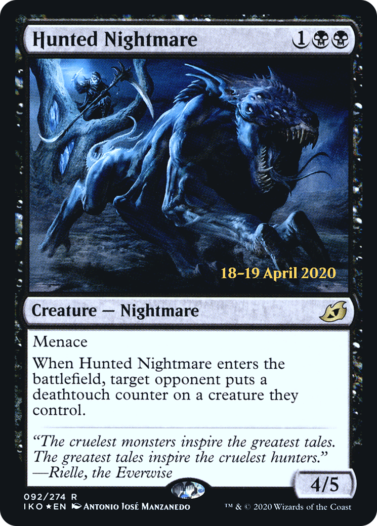Hunted Nightmare (92s) Foil - Ikoria: Lair of Behemoths Promos
