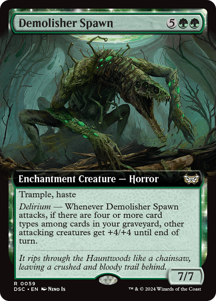 Demolisher Spawn (Extended Art) (059) - Duskmourn: House of Horror Commander