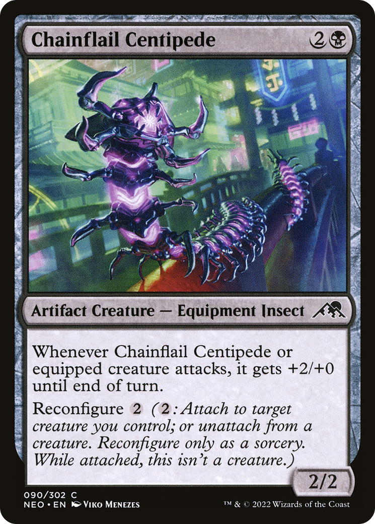 Chainflail Centipede (090) - Kamigawa: Neon Dynasty