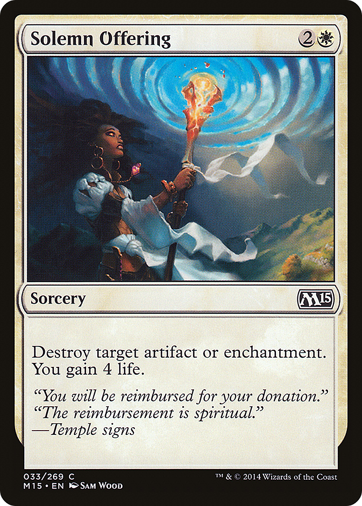 Solemn Offering (033) Foil - Magic 2015