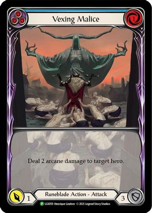 Vexing Malice (Blue) (Extended Art) (LGS059) Rainbow Foil - FaB Promos
