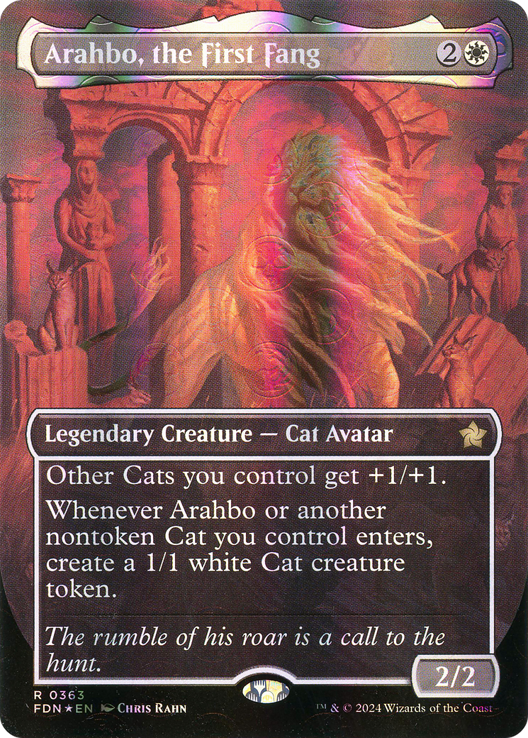 Arahbo, the First Fang (Borderless) (Mana Foil) (363) Foil - Foundations