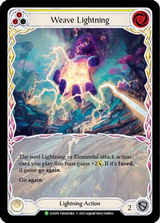 Weave Lightning (Yellow) (LGS076) Rainbow Foil - FaB Promos
