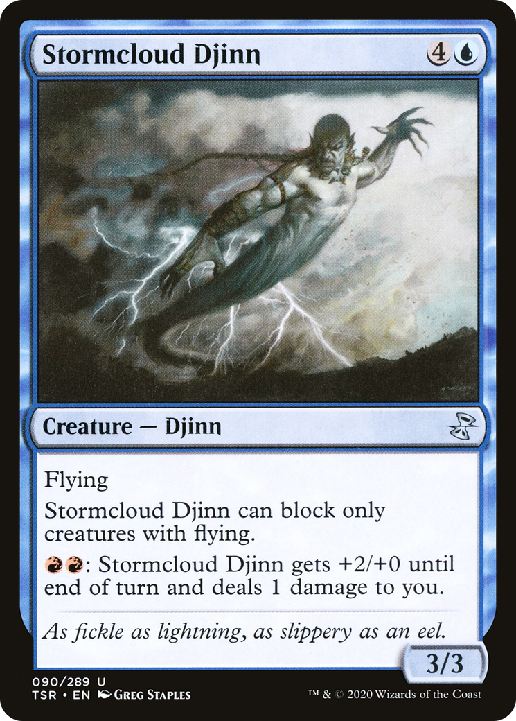 Stormcloud Djinn (090) Foil - Time Spiral Remastered
