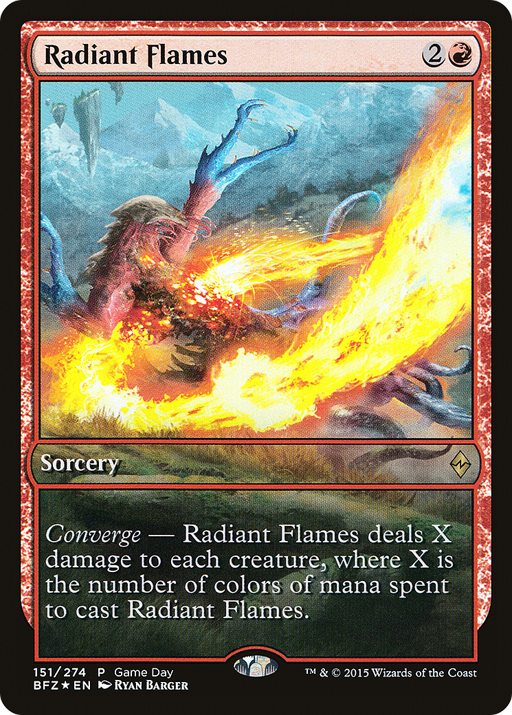 Radiant Flames (151) Foil - Battle for Zendikar Promos